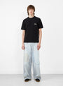 Dense Jersey Butterfly Concho Pocket Tee Black by Kapital at Couverture & The Garbstore Model Front
