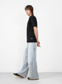 Dense Jersey Butterfly Concho Pocket Tee Black by Kapital at Couverture & The Garbstore Model Side
