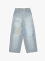 10oz Hickoree Stripe Painter Port Baggy Pants by Kapital at Couverture & The Garbstore Main