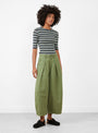 Deadbeat Trouser Green by YMC at Couverture & The Garbstore Model Front 