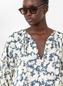 Messina Top in Alina Floral Cream from Apiece Apart at Couverture & The Garbstore model close up 