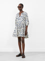 Messina Top in Alina Floral Cream from Apiece Apart at Couverture & The Garbstore model side 
