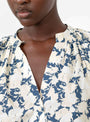 Messina Top in Alina Floral Cream from Apiece Apart at Couverture & The Garbstore model close up