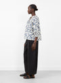 Messina Top in Alina Floral Cream from Apiece Apart at Couverture & The Garbstore model side 