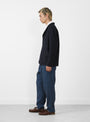 Scuttlers Jacket Navy by YMC at Couverture & The Garbstore Model side 