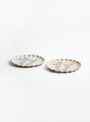 The Chirpy Dessert Plate by Anut Cairo arrives in a set of two at Couverture & The Garbstore 
Side 
