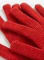 Ribbed Gloves Melograno Red from Baserange at Couverture & The Garbstore Detail