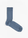 Rib Overankle Socks Limbus Blue from Baserange at Couverture & The Garbstore 
Front 