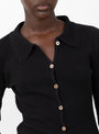 Iso Knit Shirt Black from Baserange at Couverture & The Garbstore Model details 