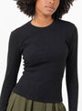 Alttitude Top Jersey Black from Henrik Vibskov from Couverture & The Garbstore 
Model close up