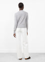 No. 300 Little 2 Cardigan from Extreme Cashmere in Grey at Couverture & The Garbstore 
Model Back