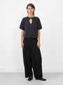 Cut Out Knit Top Anthracite from Cordera at Couverture & The Garbstore 
Model front 