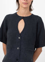 Cut Out Knit Top Anthracite from Cordera at Couverture & The Garbstore 
Model detail