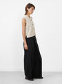 Flecked Cotton Vest Natural from Cordera at Couverture & The Garbstore
Model side 