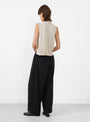 Flecked Cotton Vest Natural from Cordera at Couverture & The Garbstore
Model back
