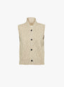 Flecked Cotton Vest Natural from Cordera at Couverture & The Garbstore 
Front