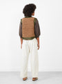 Jensa Gilet Khaki Orange from Bellerose at Couverture & The Garbstore model back