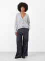 Gakkin Cardigan Light Grey from Bellerose at Couverture & The Garbstore
Model front 