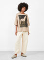 Horse T-Shirt Pink from Anntian at Couverture & The Garbstore 
Model Front