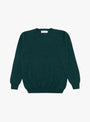 Seamless Lambswool Crew Petrol from TDR at Couverture & The Garbstore front 