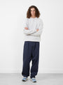Seamless Lambswool Crew Platinum from TDR at Couverture & The Garbstore 
model front 