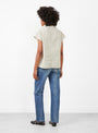 Farah Blouse Grey and Blue from Soeur at Couverture & The Garbstore, model back
