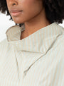Farah Blouse Grey and Blue from Soeur at Couverture & The Garbstore, model neckline 
