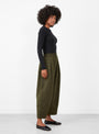 Vernon Trousers Khaki from Seour at Couverture & The Garbstore model side