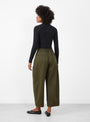 Vernon Trousers Khaki from Seour at Couverture & The Garbstore model back
