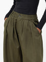 Vernon Trousers Khaki from Seour at Couverture & The Garbstore model close up