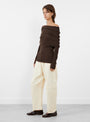 Kiru Knit Jumper from Christian Wijnants in Brown at Couverture & The Garbstore
Model side 