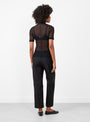 Stretch Lace Short Sleeve Top Black from TOGA PULLA from Couverture & The Garbstore 
Model back