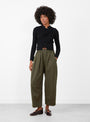  Rib Knit Cardigan in Black from TOGA PULLA at Couverture & The Garbstore 
model front 