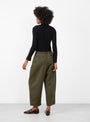  Rib Knit Cardigan in Black from TOGA PULLA at Couverture & The Garbstore 
model back