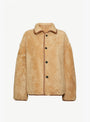 Curly Leather Back Avis Jacket Tan from Cawley at Couverture & The Garbstore back