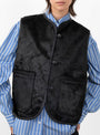 Hair On Leather Hide Vest Black from Couverture and the Garbstore
model detail 