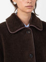Easton Coat Dark Roast from Bellerose at Couverture & The Garbstore 
model front close 