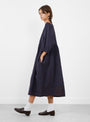 Betsy Dress Navy Stripe from Sideline at Couverture & The Garbstore model side 