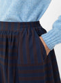 Sky Skirt Navy Stripe from Sideline at Couverture & The Garbstore 
Model pocket 