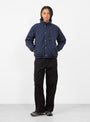 Reversible Insulation Jacket in Navy from nanamica at Couverture & The Garbstore Model Front 2