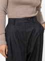 Favourite Trousers Black Solaro Herringbone by mfpen at Couverture & The Garbstore Model Detail