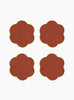Scalloped Coasters Set Ochre from Tomete at Couverture & The Garbstore
front 