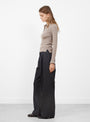 Open Placket Knit Polo Oatmeal by mfpen at Couverture & The Garbstore Model Side