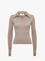 Open Placket Knit Polo Oatmeal by mfpen at Couverture & The Garbstore Ghost