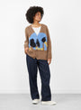 Elephant Cheetah Cardigan Brown from Wild Animals at Couverture & The Garbstore
model front