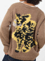 Elephant Cheetah Cardigan Brown from Wild Animals at Couverture & The Garbstore
model back