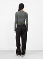 Peggy Trouser Black by YMC at Couverture & The Garbstore model back