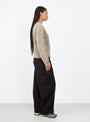 Jets Crew Neck Knit Natural by YMC at Couverture & The Garbstore model  side 