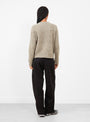 Jets Crew Neck Knit Natural by YMC at Couverture & The Garbstore model back
