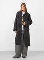 The Tyrell Wool Trench Coat in Grey Melange from YMC at Couverture & The Garbstore
Model Front 